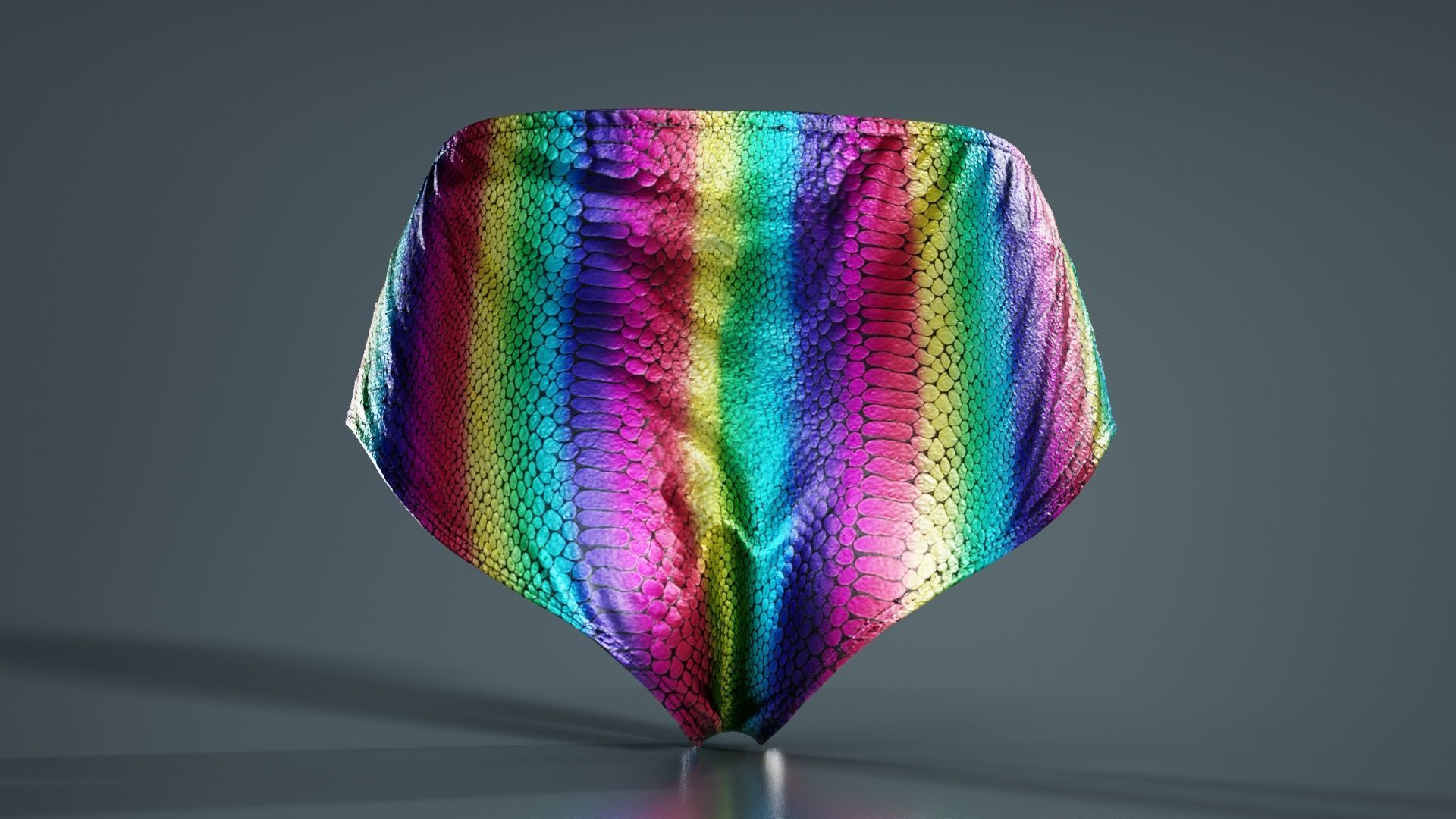 Rainbow Panties Low-poly 3D model_4