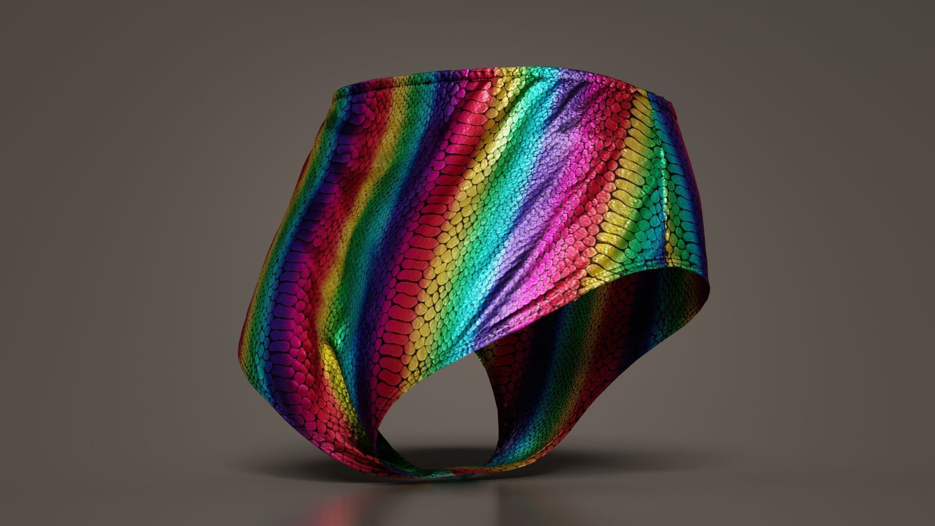 Rainbow Panties Low-poly 3D model_8