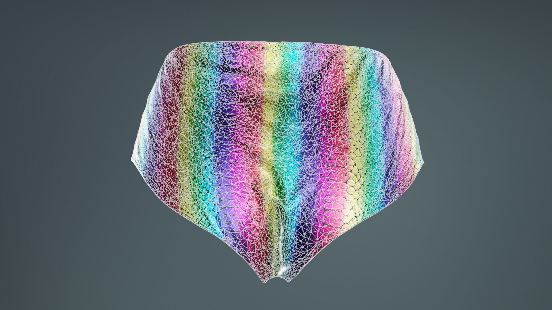 Rainbow Panties Low-poly 3D model_10