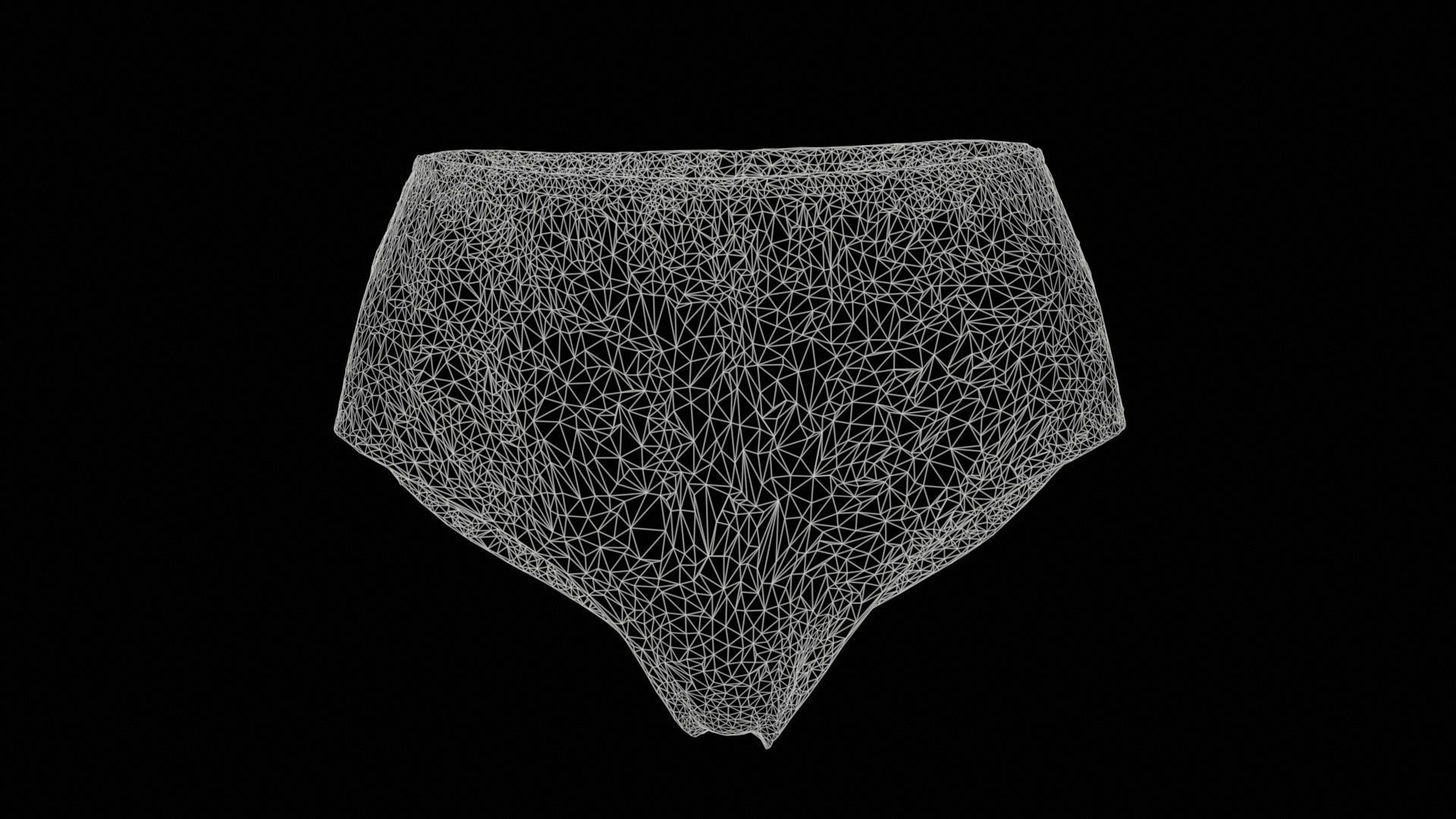 Rainbow Panties Low-poly 3D model_11