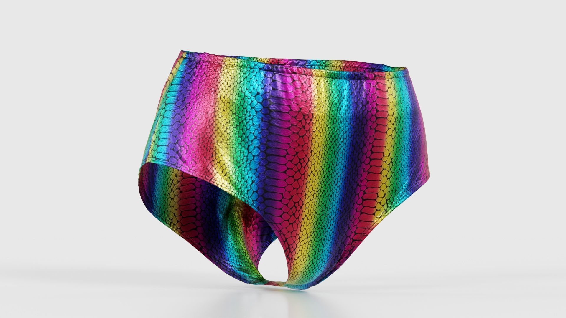 Rainbow Panties Low-poly 3D model_16