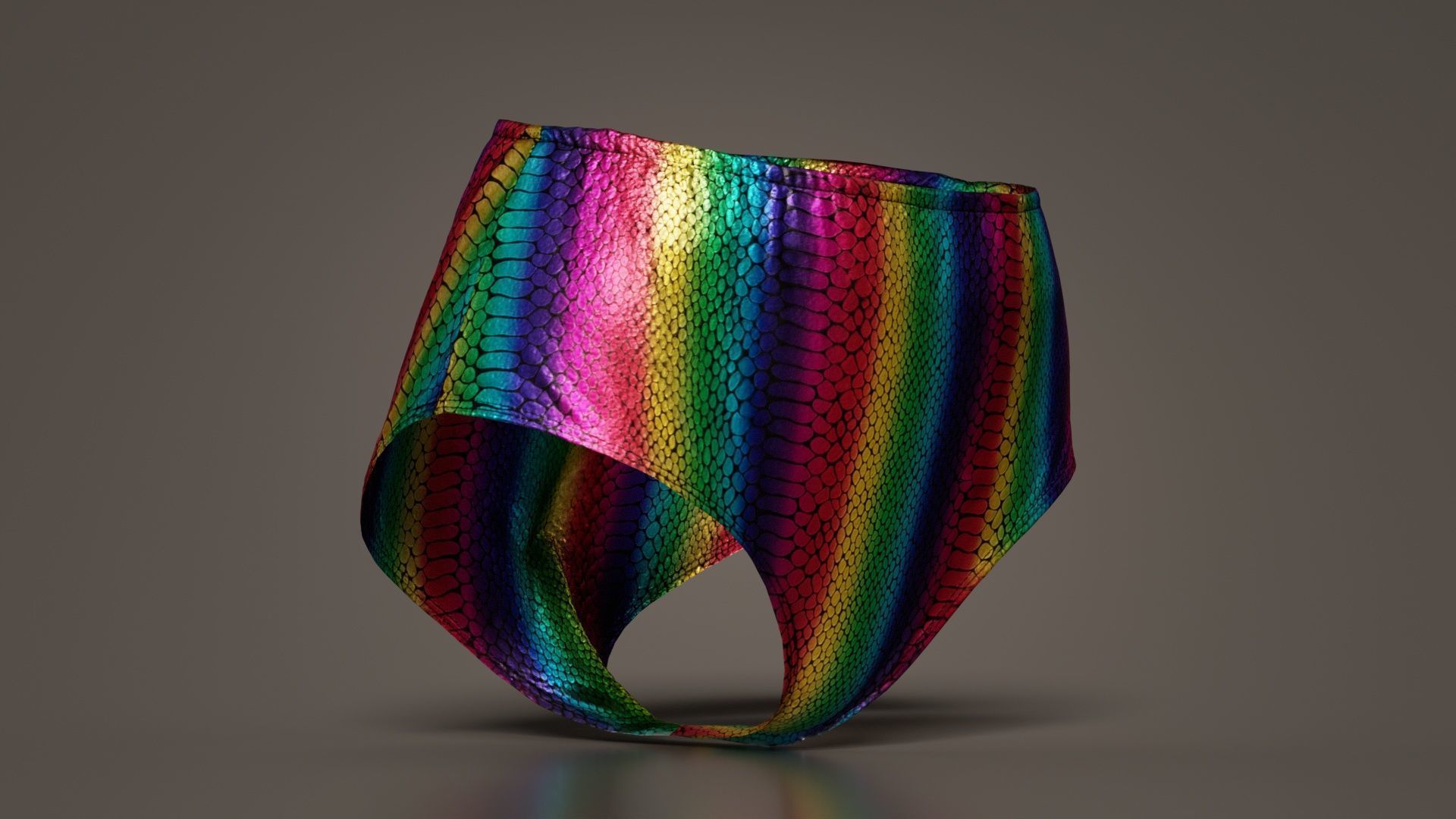 Rainbow Panties Low-poly 3D model_6