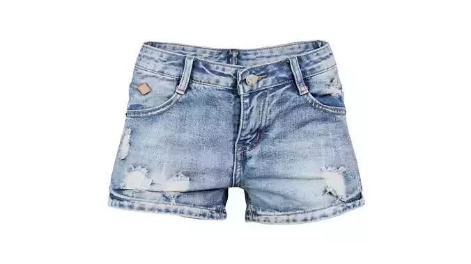 Ripped Mini Jeans Shorts