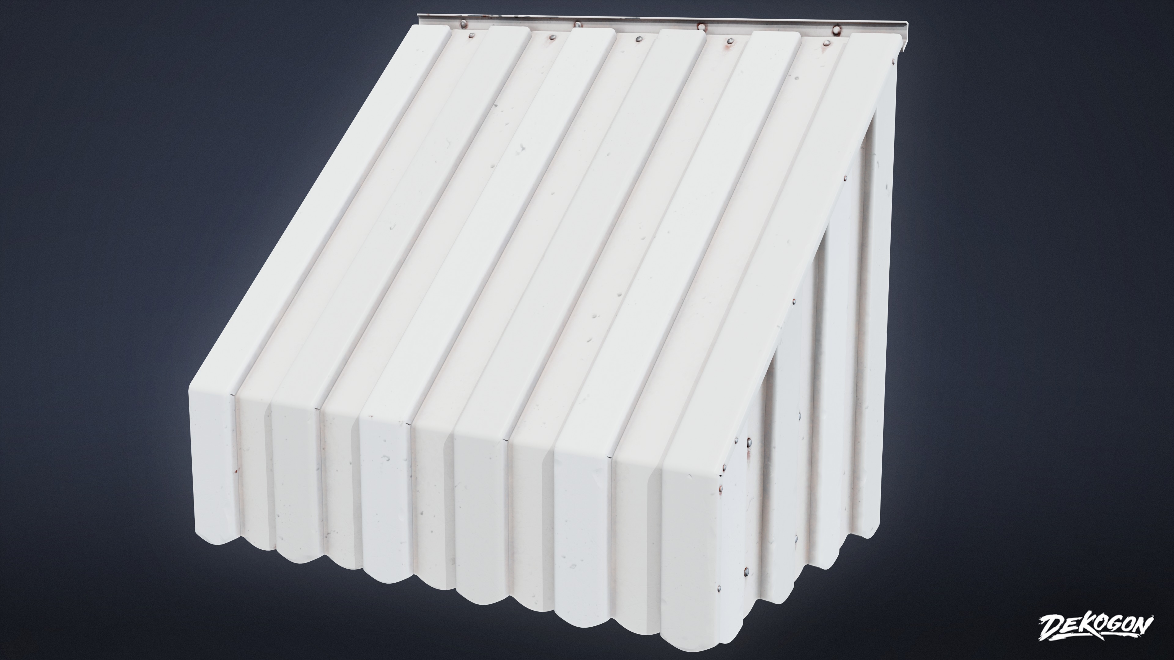 BUILDINGS - House Window Overhang 02 - LOW POLY AND NANITE Low-poly 3D model_3