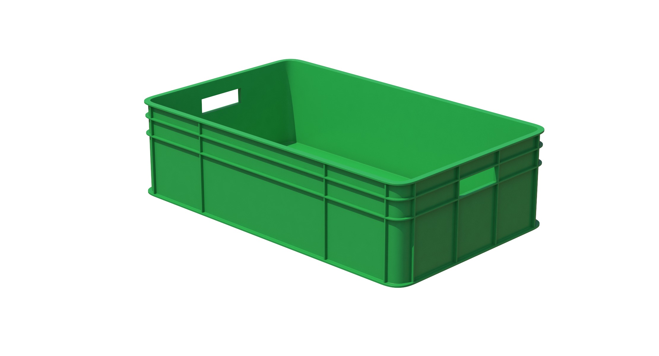 Plastic Fruit Crate 3D model_5