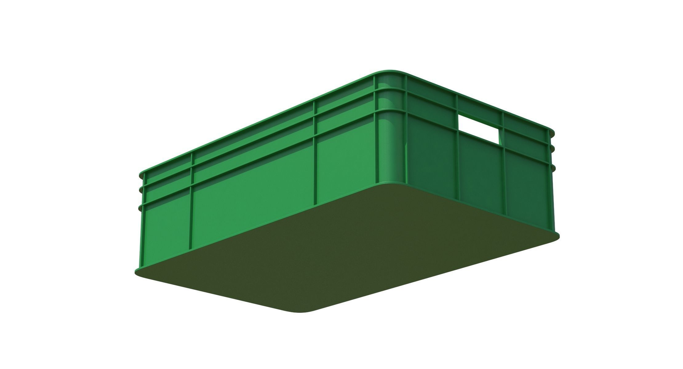 Plastic Fruit Crate 3D model_2