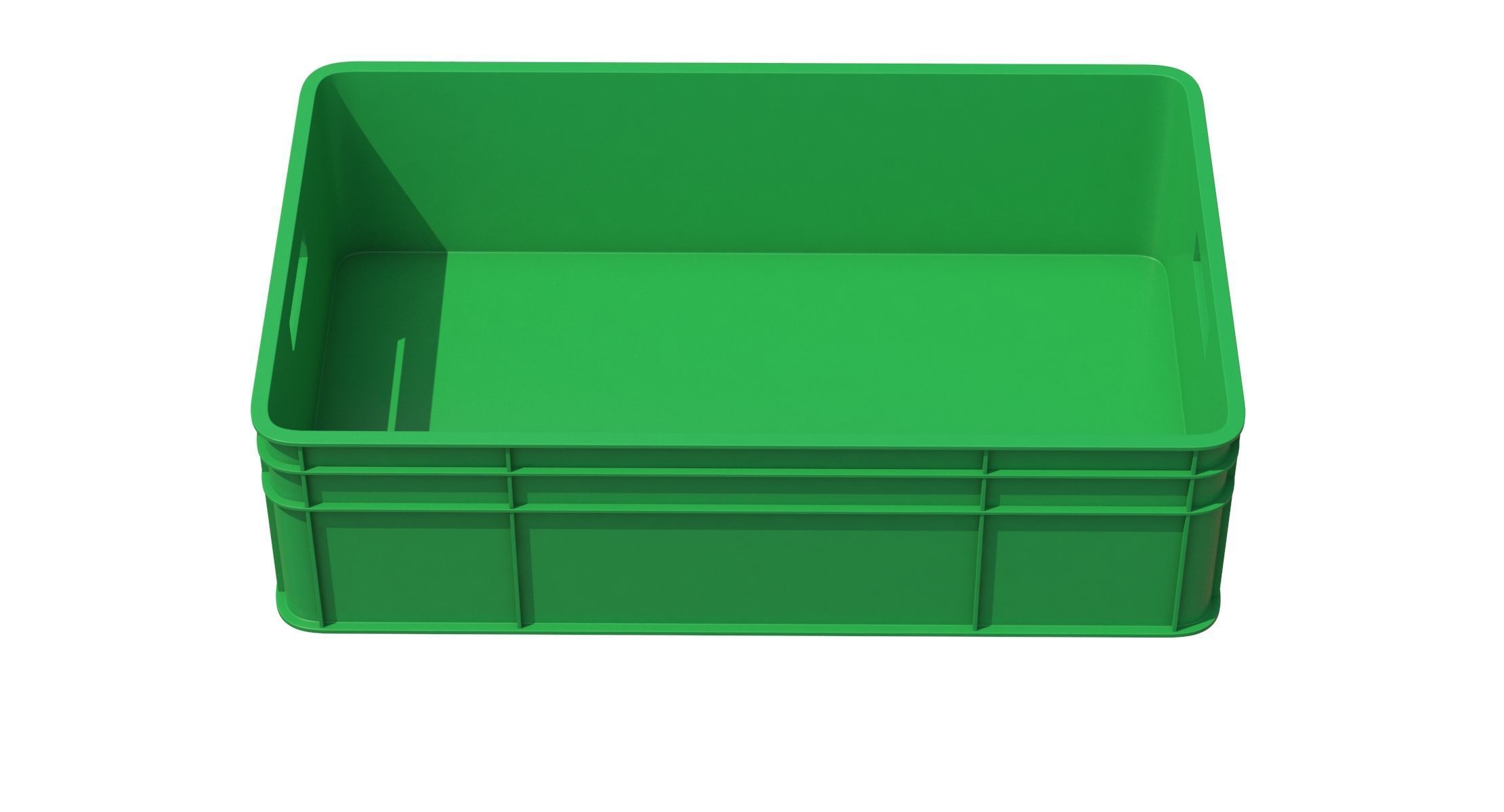 Plastic Fruit Crate 3D model_3