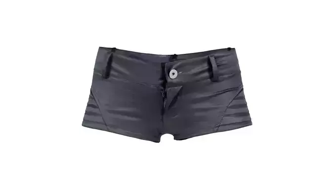Side Padded Leather Shorts