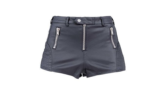 Side Rings Leather Shorts Low-poly 3D model