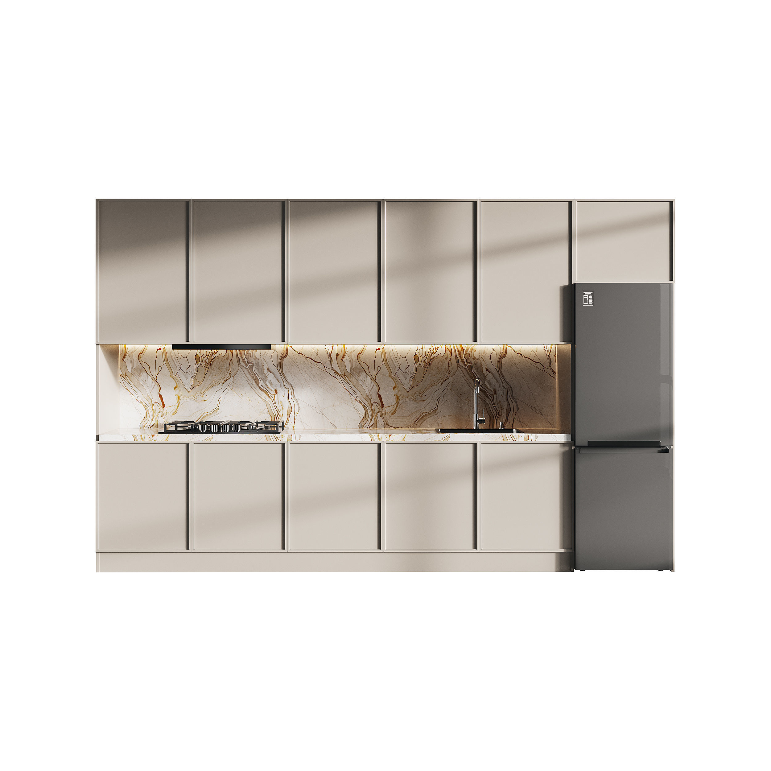 Modern kitchen 14 3D model_5