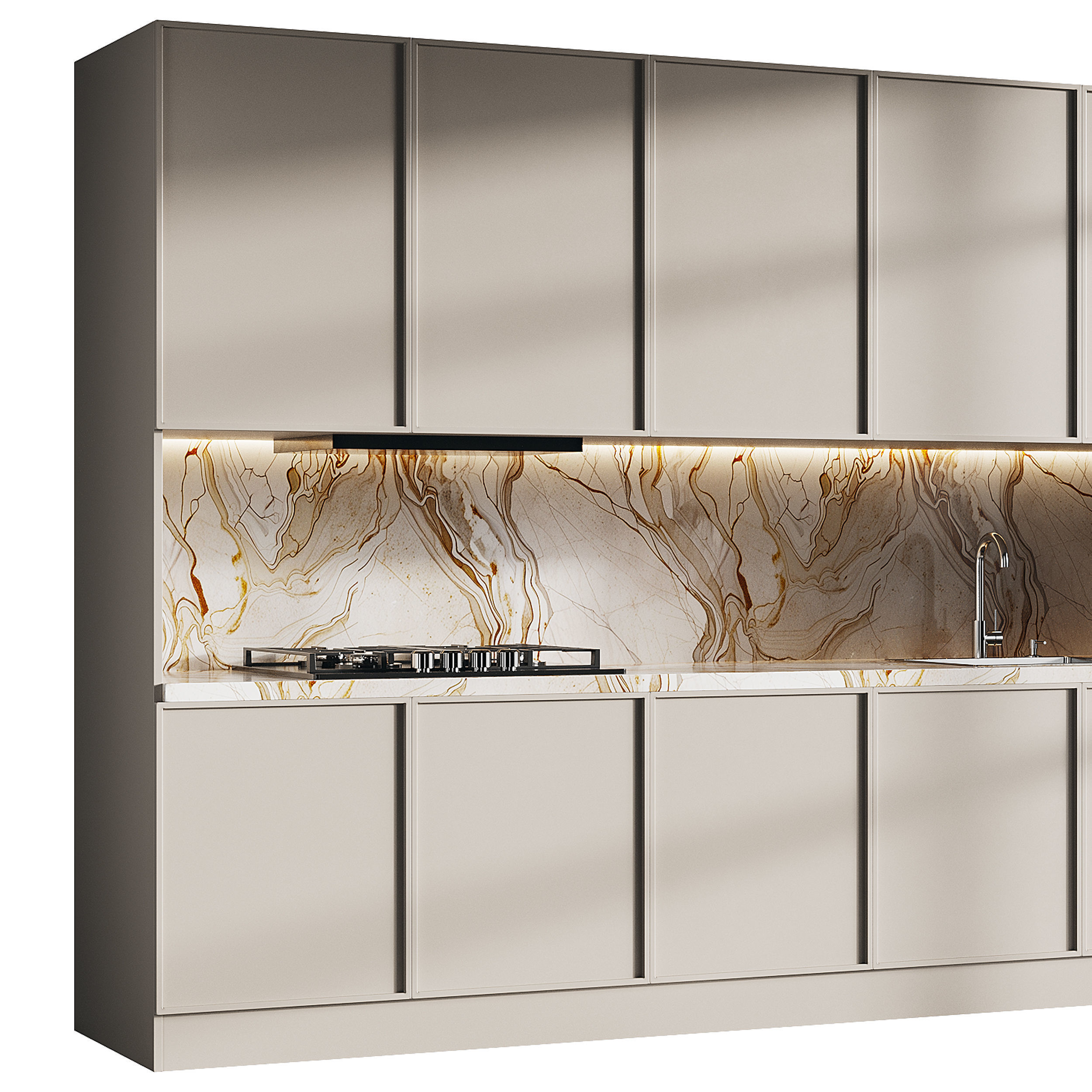 Modern kitchen 14 3D model_9