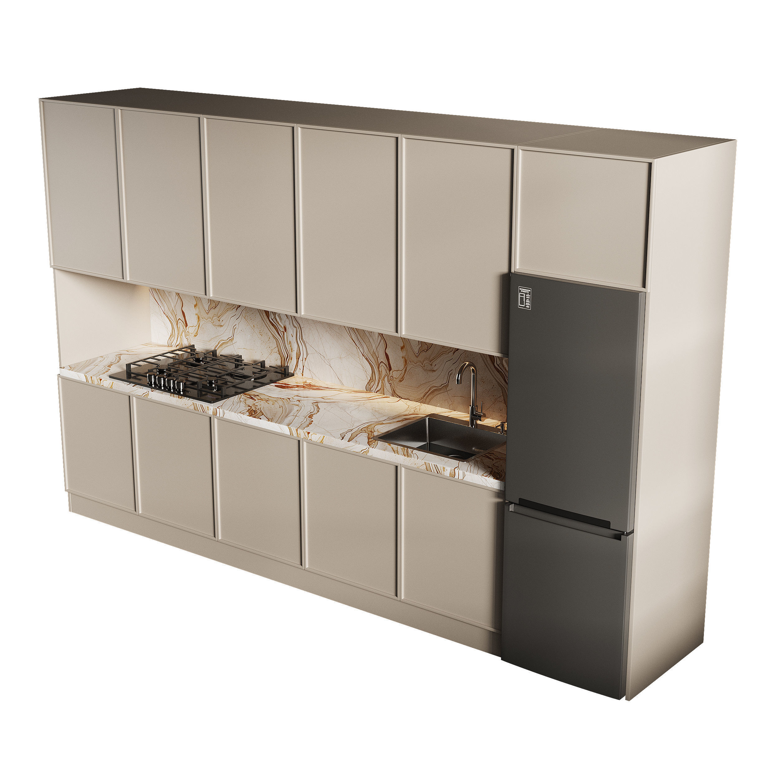 Modern kitchen 14 3D model_1