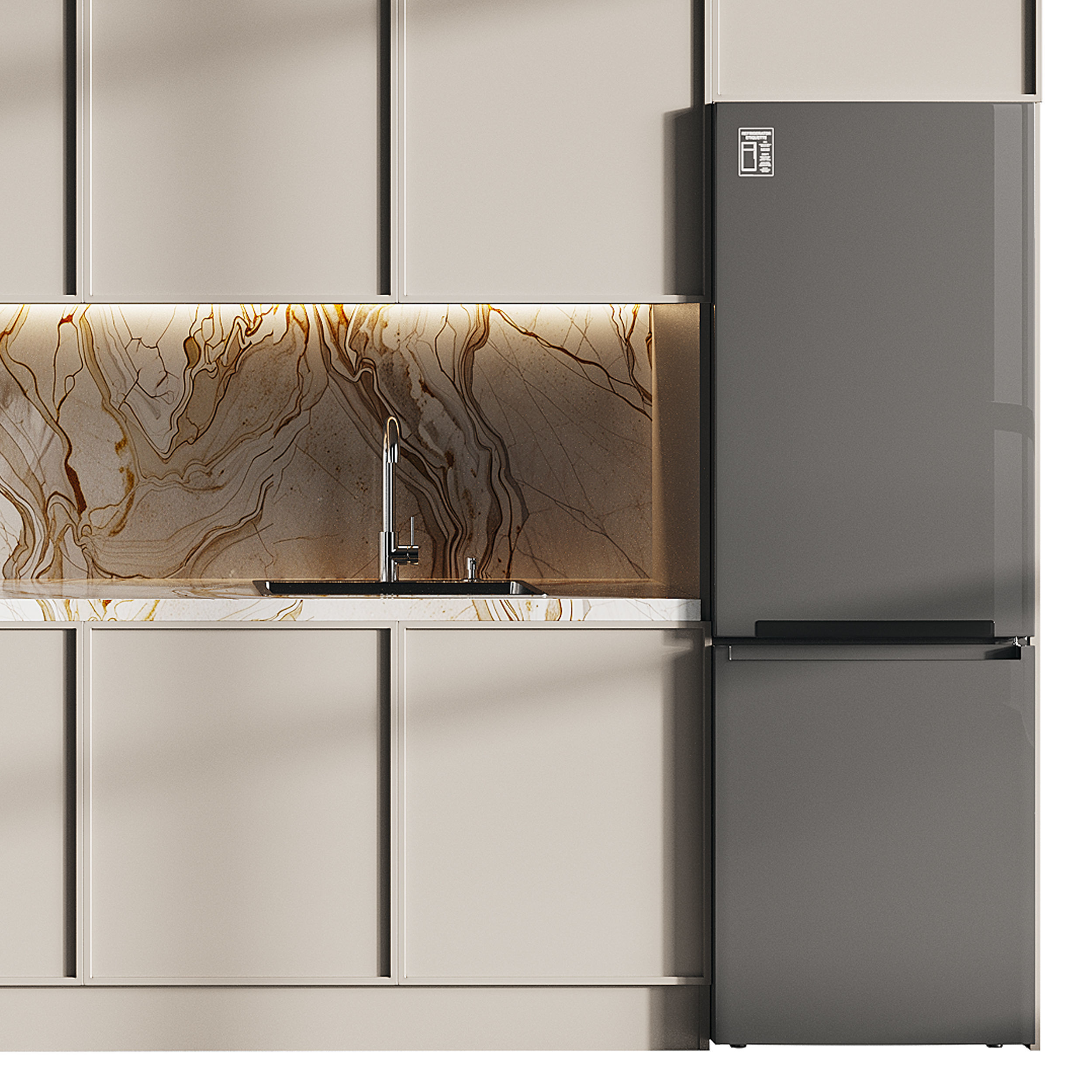 Modern kitchen 14 3D model_8