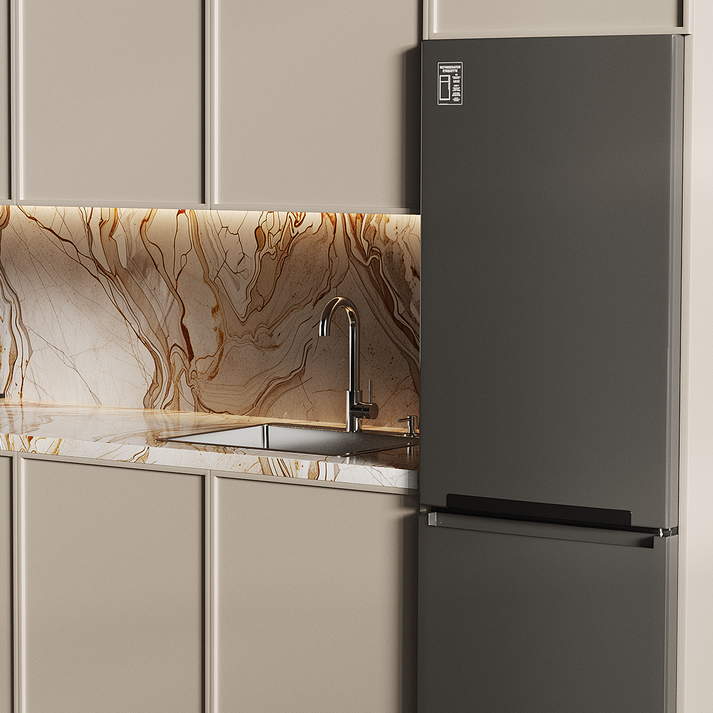 Modern kitchen 14 3D model_12