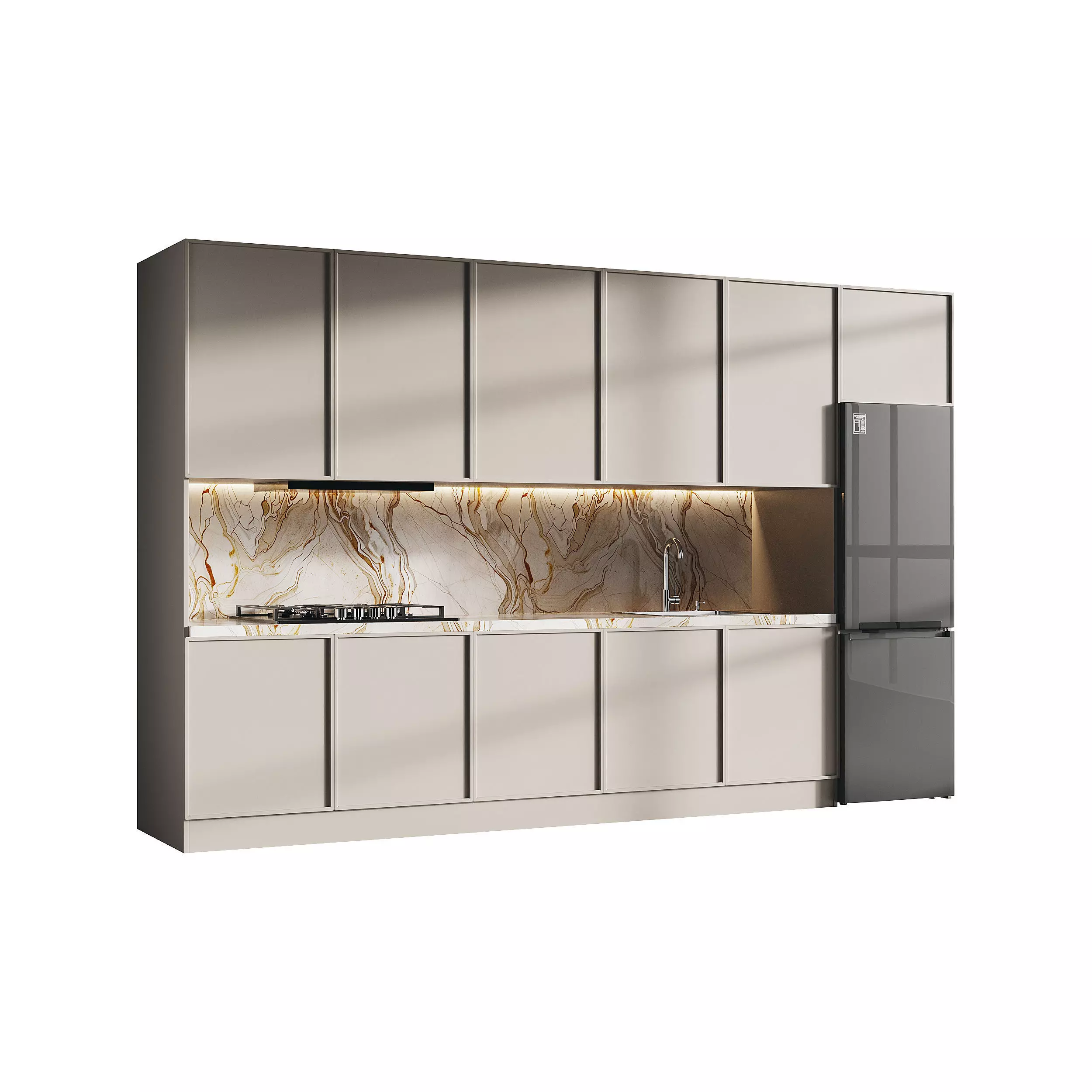 Modern kitchen 14 3D model_0