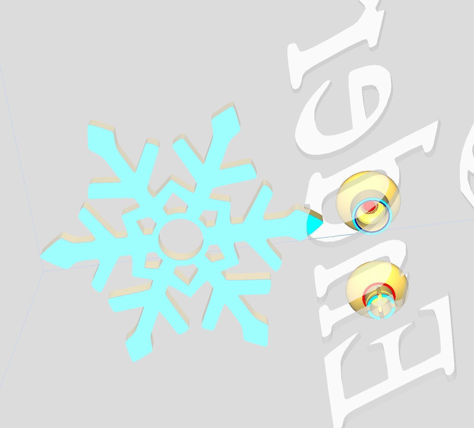 Snowflake Christmas Fidget Spinner 3D print model_5