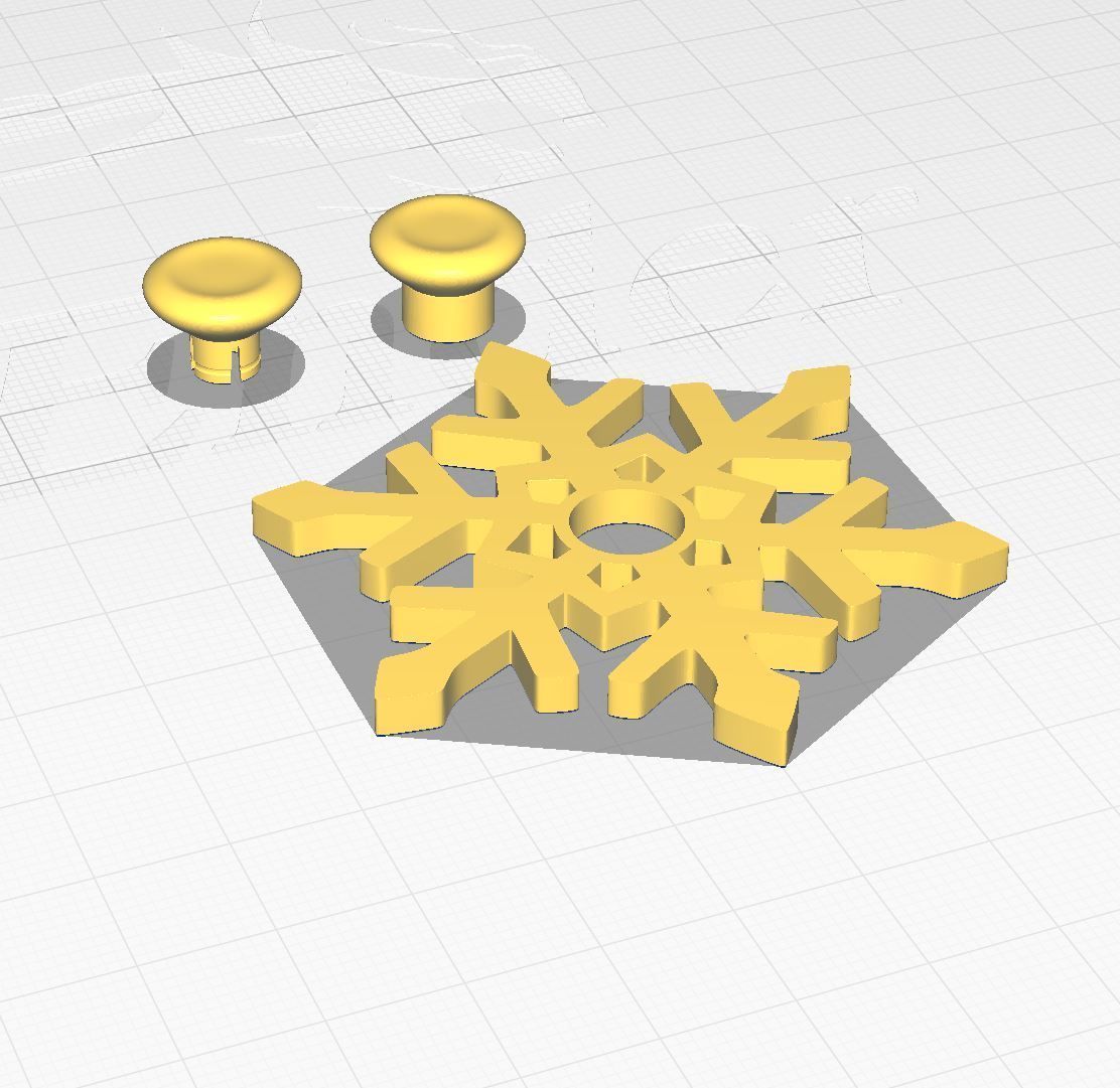 Snowflake Christmas Fidget Spinner 3D print model_4