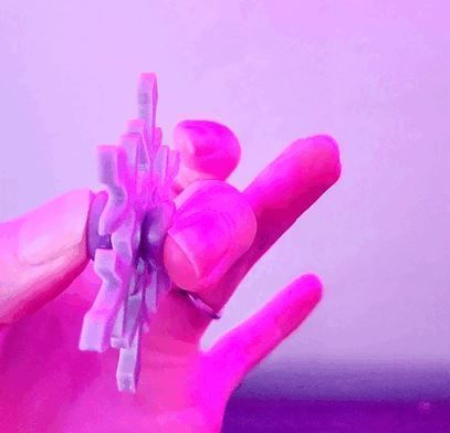 Snowflake Christmas Fidget Spinner 3D print model_1