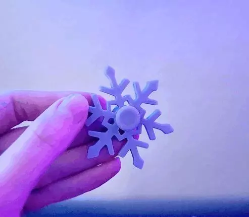 Snowflake Christmas Fidget Spinner 3D print model_0
