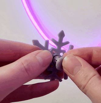 Snowflake Christmas Fidget Spinner 3D print model_3