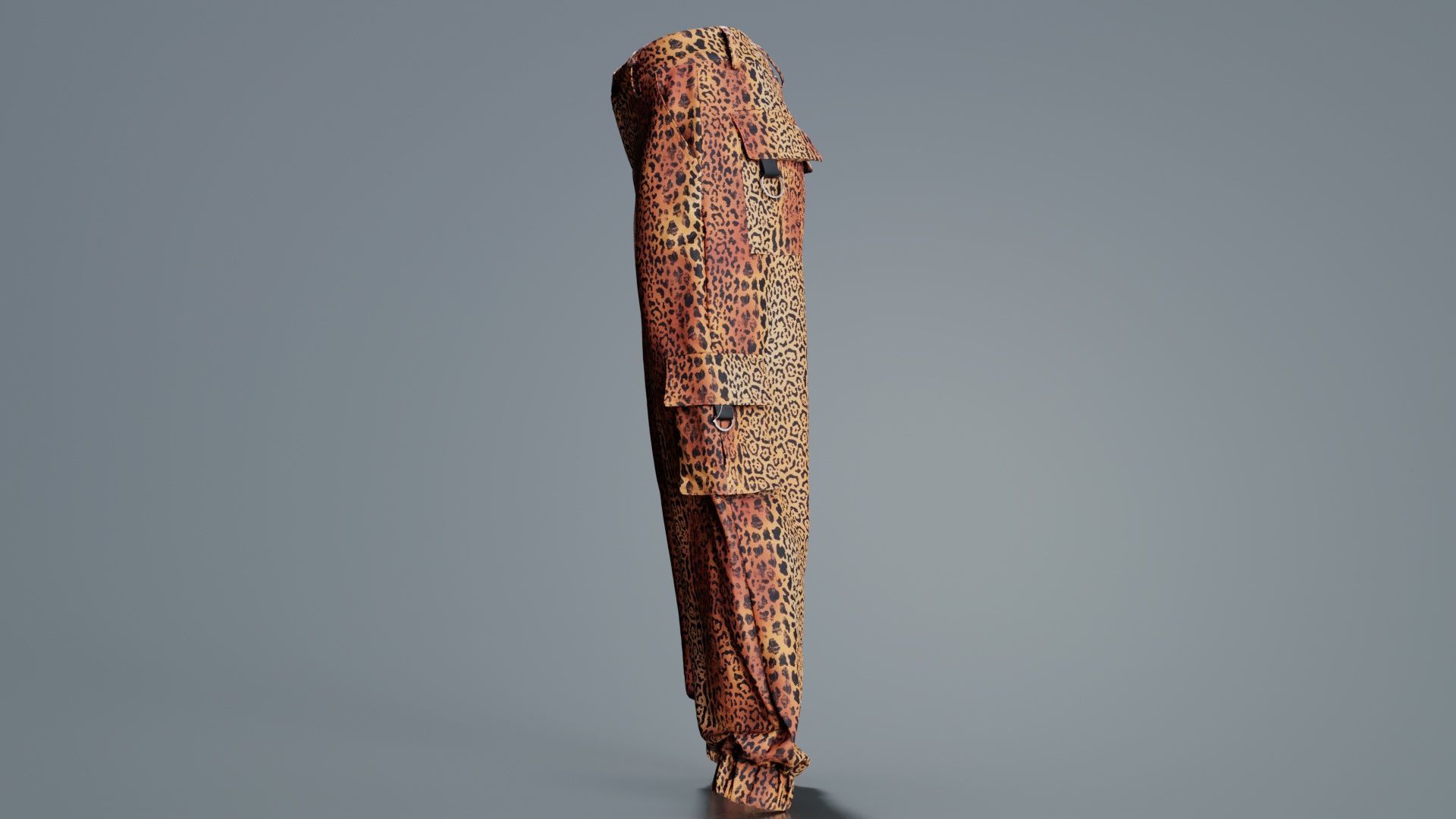 Tiger Trousers Low-poly 3D model_1