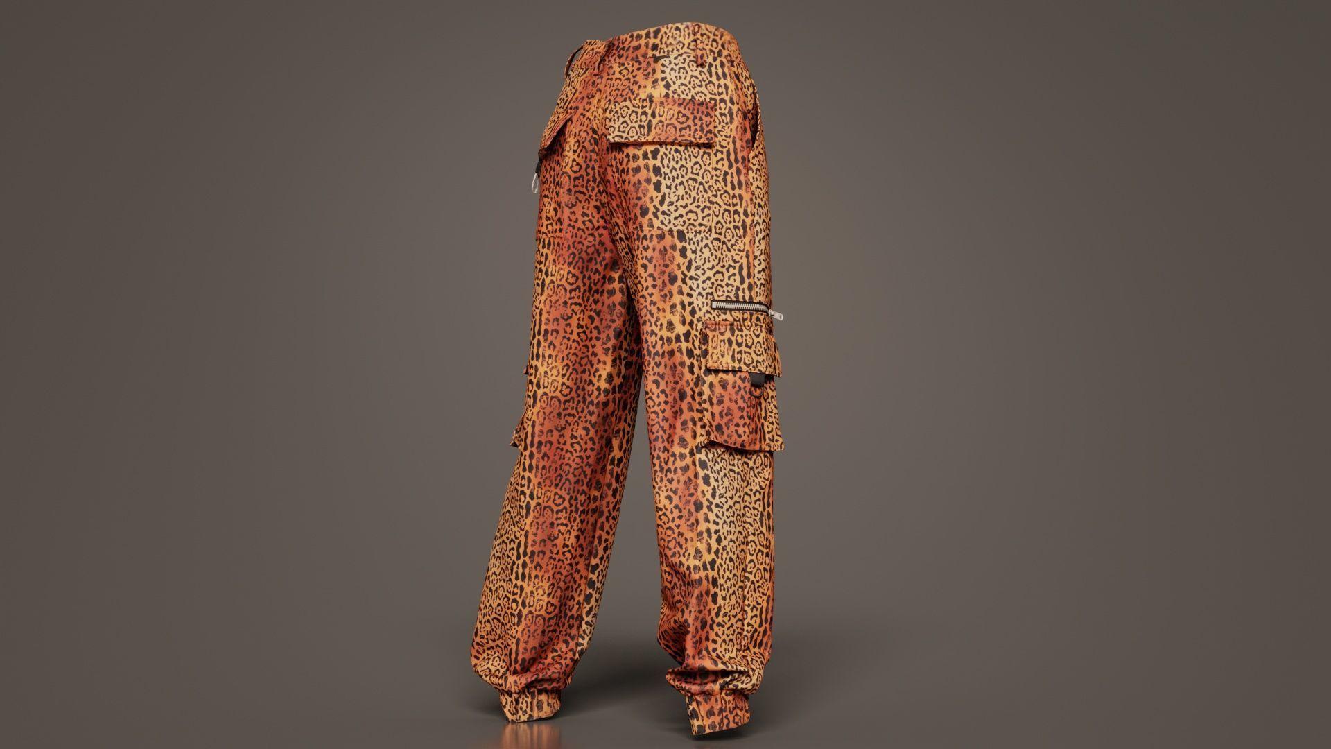 Tiger Trousers Low-poly 3D model_5
