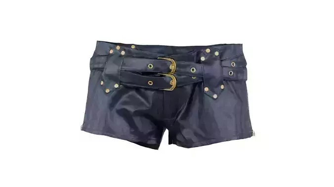 Tiny Leather Short Gold