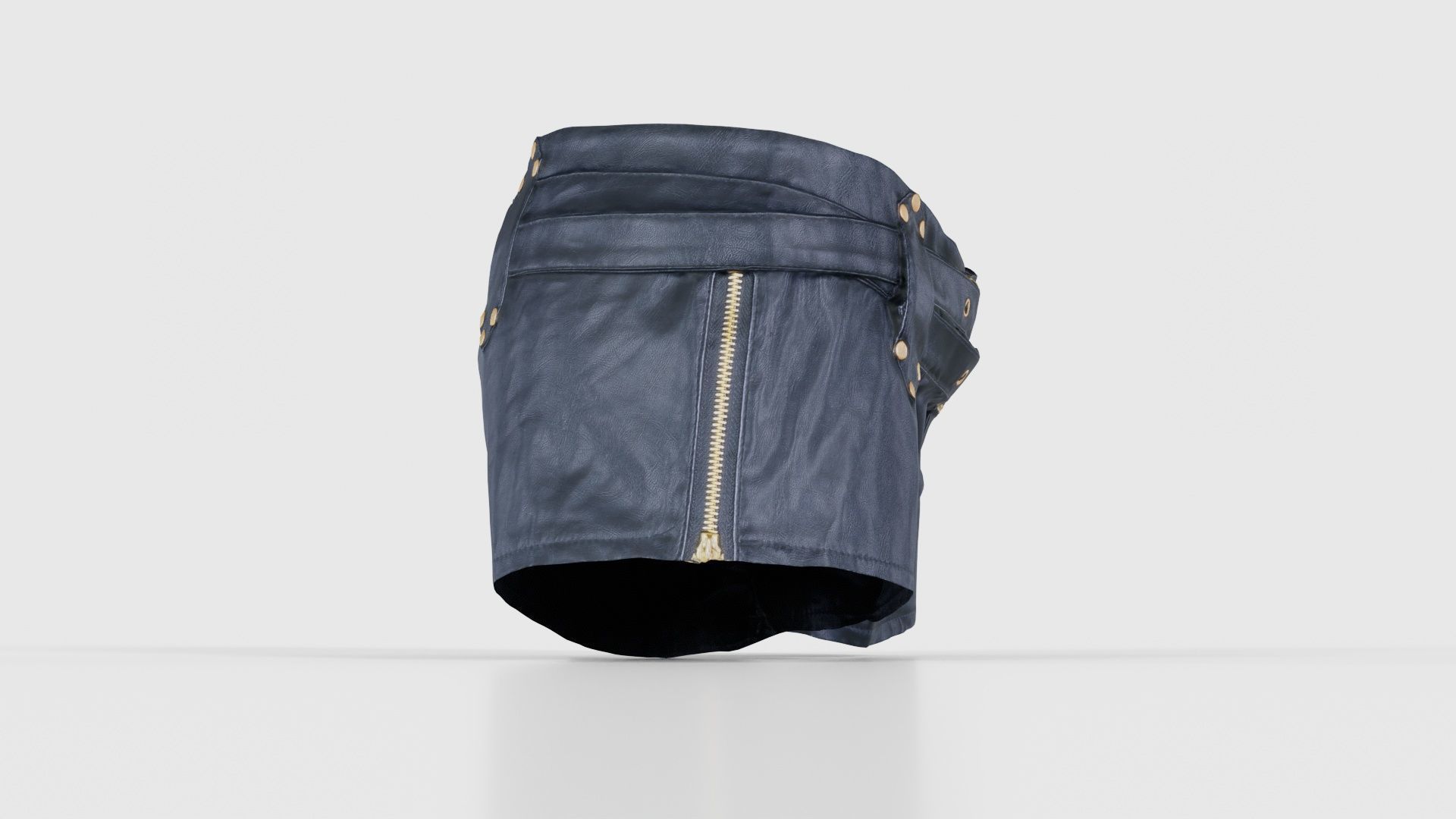 Tiny Leather Short Gold Low-poly 3D model_18
