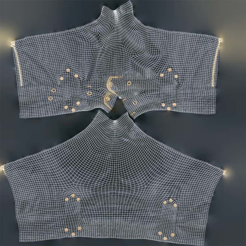 Tiny Leather Short Gold Low-poly 3D model_14