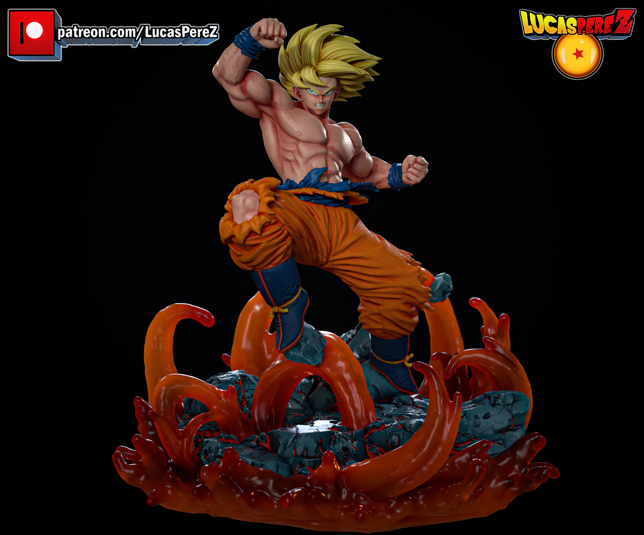 GOKU ESPECIAL 3D print model_10