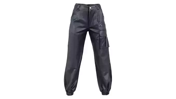 Wide Bags Leather Pants