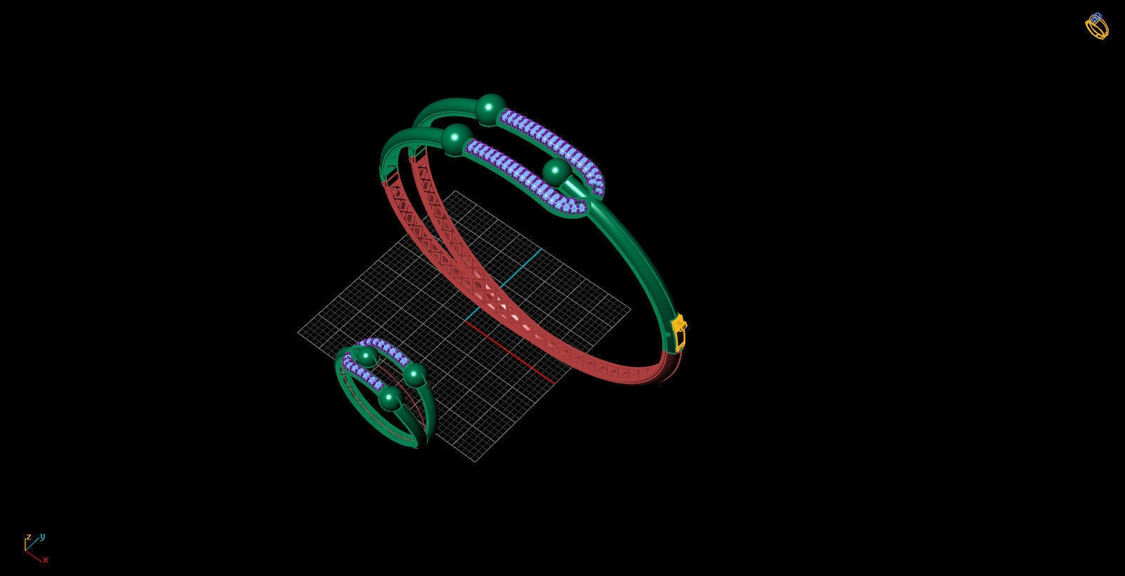 tiffany bileklik 3D print model_6