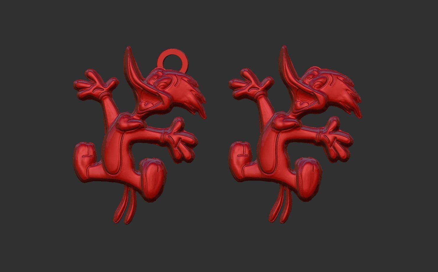 woody woodpeckers pentant 3D print model_9