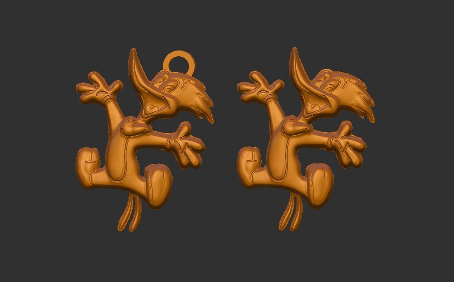 woody woodpeckers pentant 3D print model_12