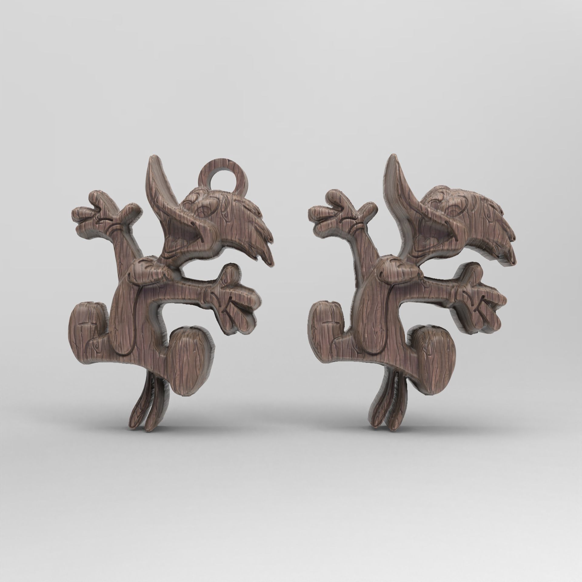 woody woodpeckers pentant 3D print model_2