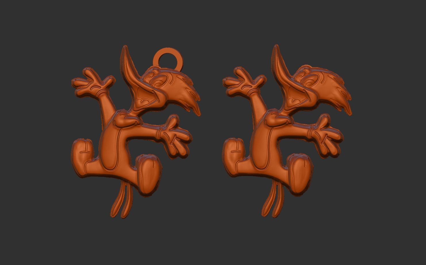 woody woodpeckers pentant 3D print model_10