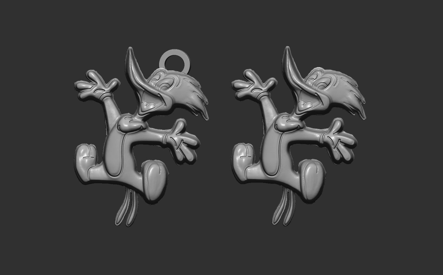 woody woodpeckers pentant 3D print model_4