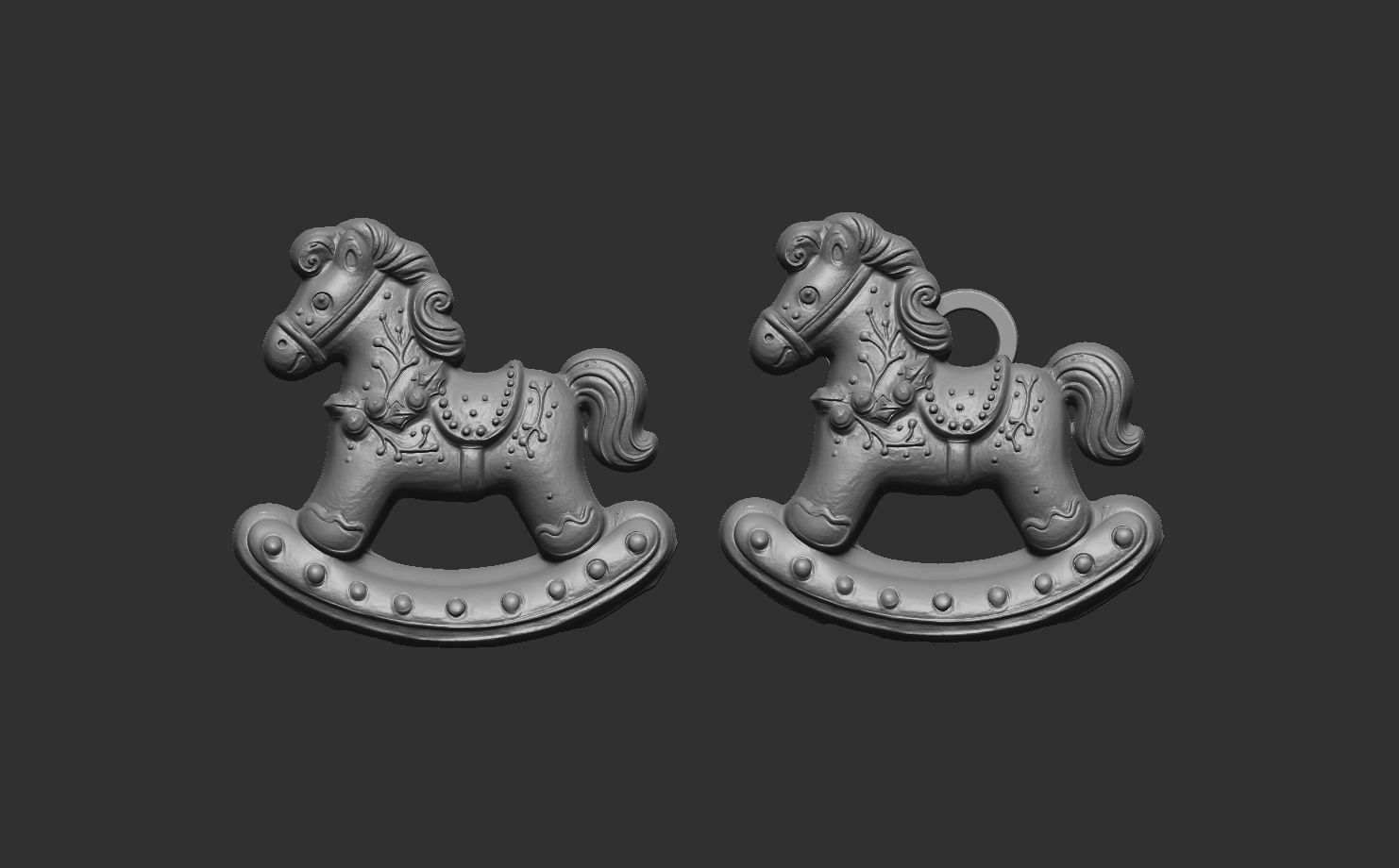 christmas horse decoration 3D print model_4