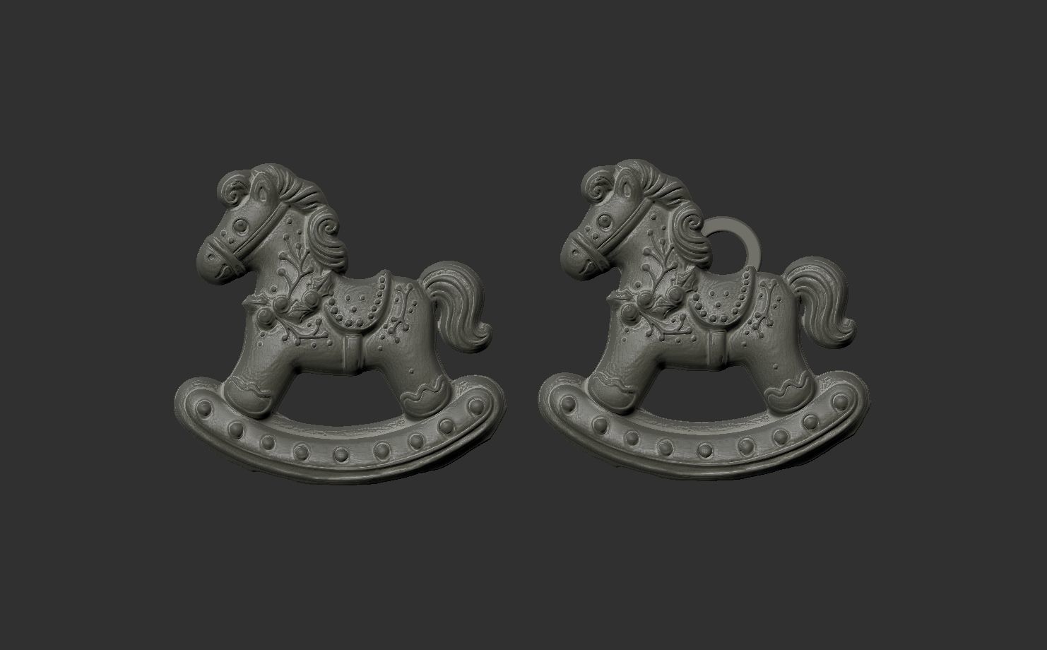 christmas horse decoration 3D print model_3