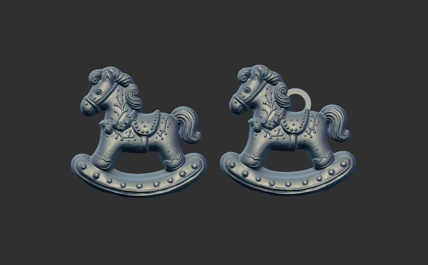 christmas horse decoration 3D print model_8