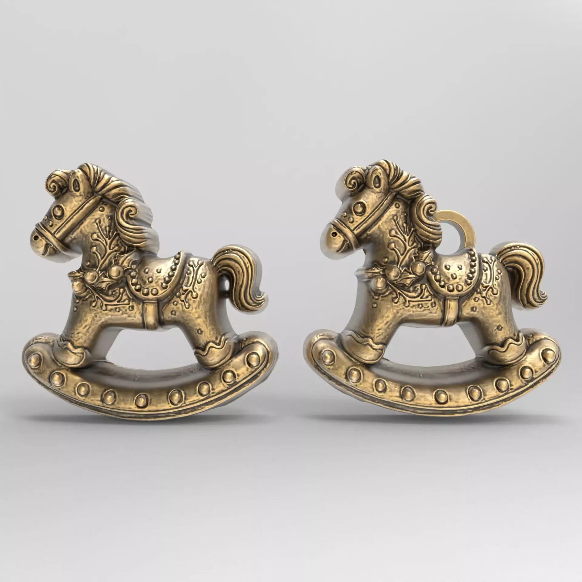 christmas horse decoration 3D print model_0