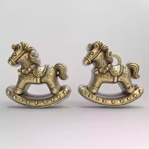 christmas horse decoration 3D print model