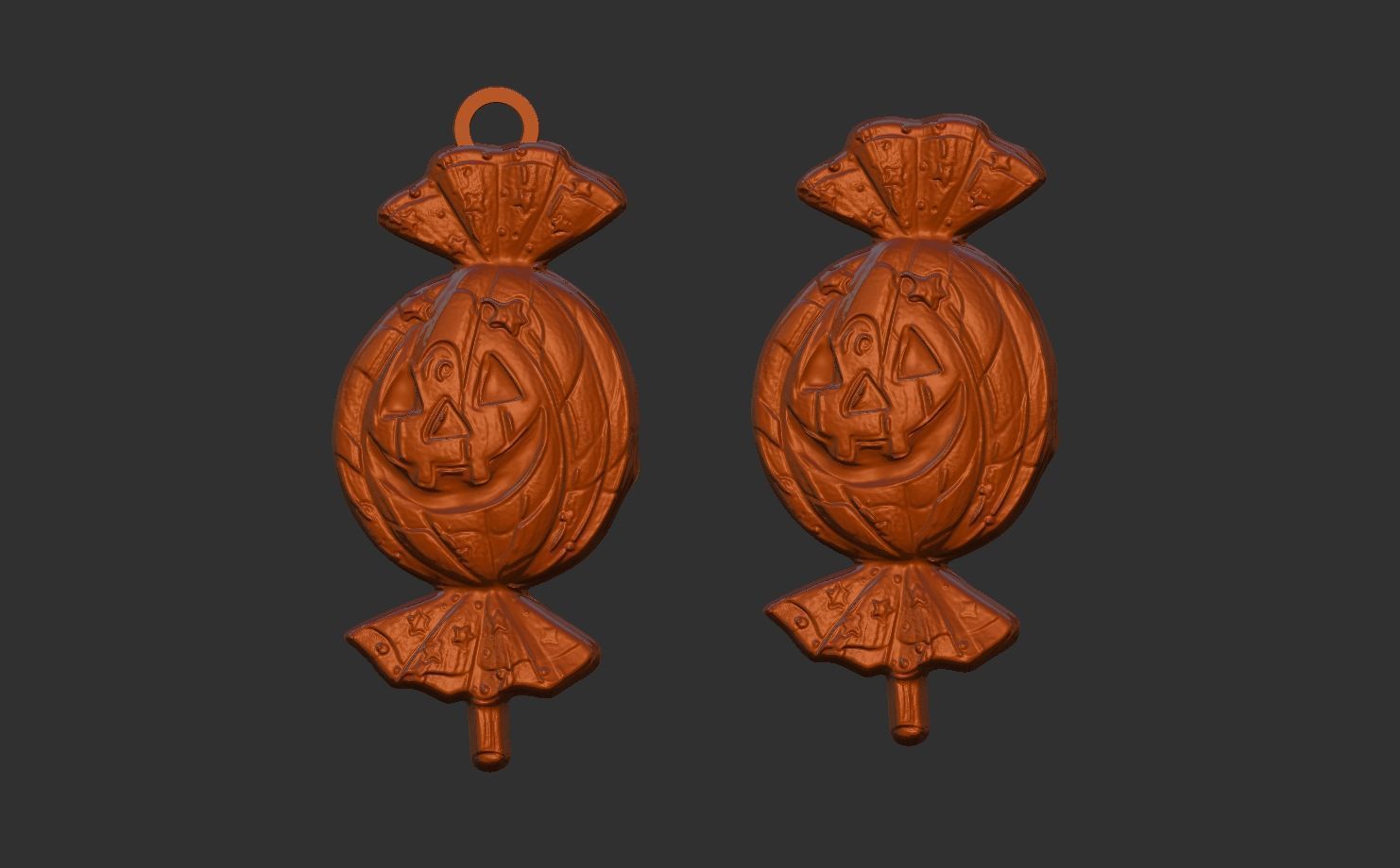 hallowen candy decoration  3D print model_3