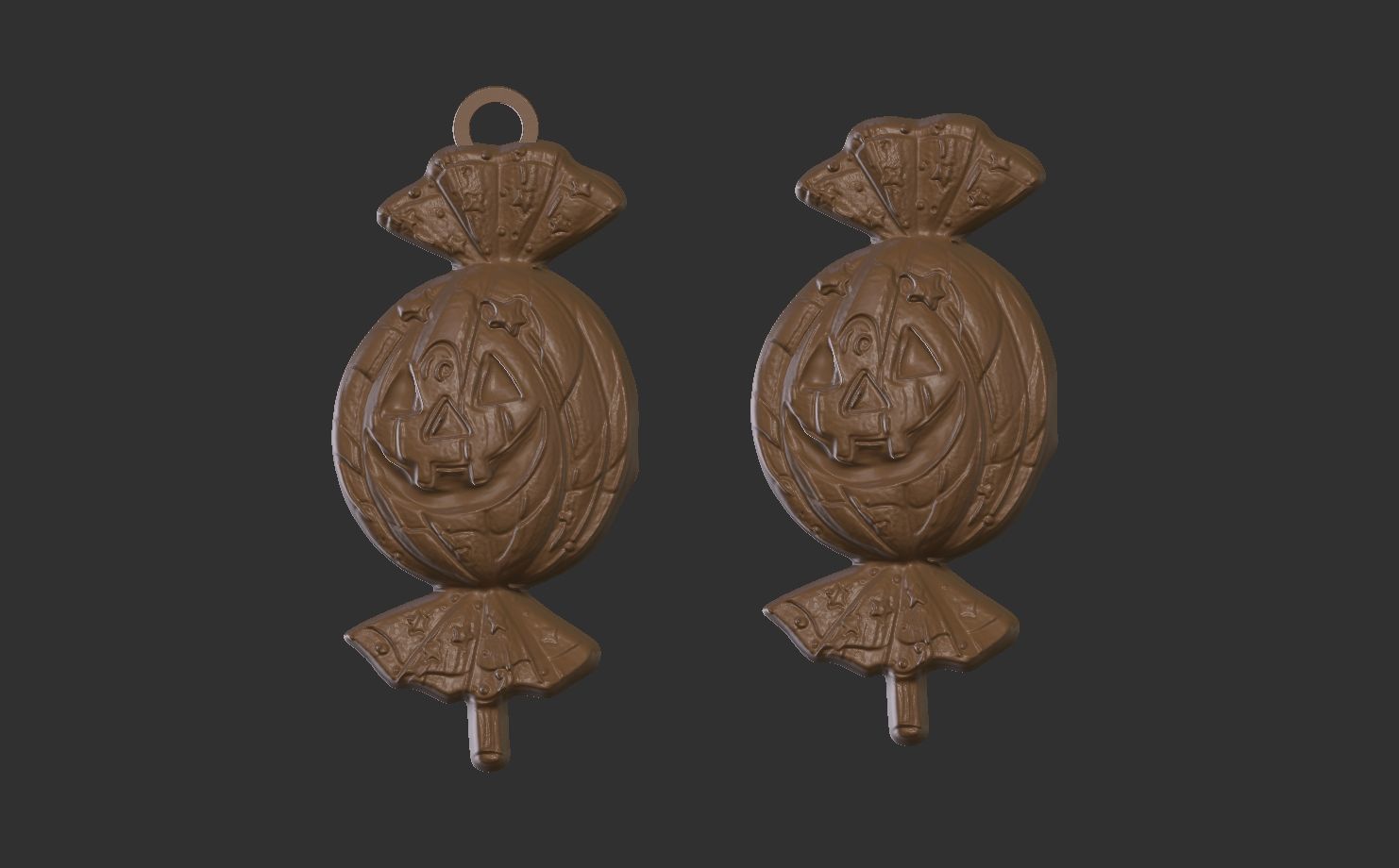 hallowen candy decoration  3D print model_6
