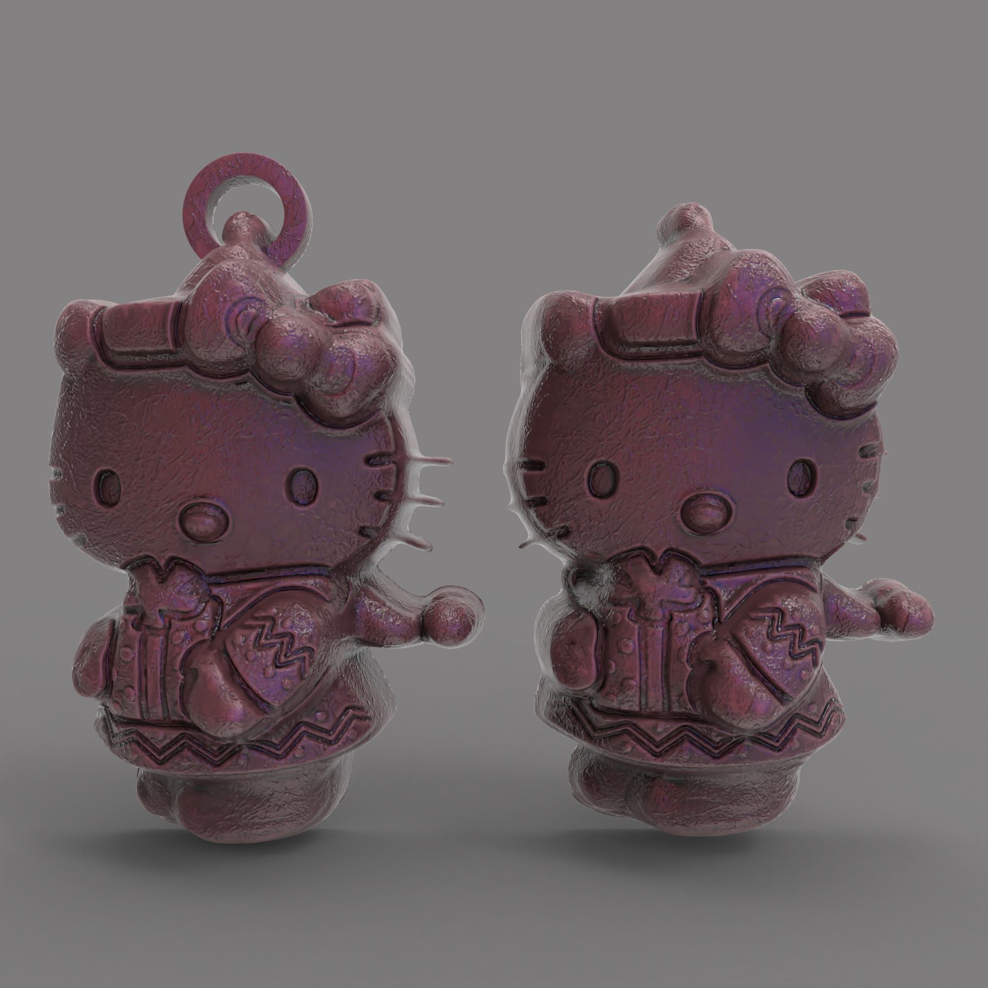 kitty christmas decor  3D print model_2