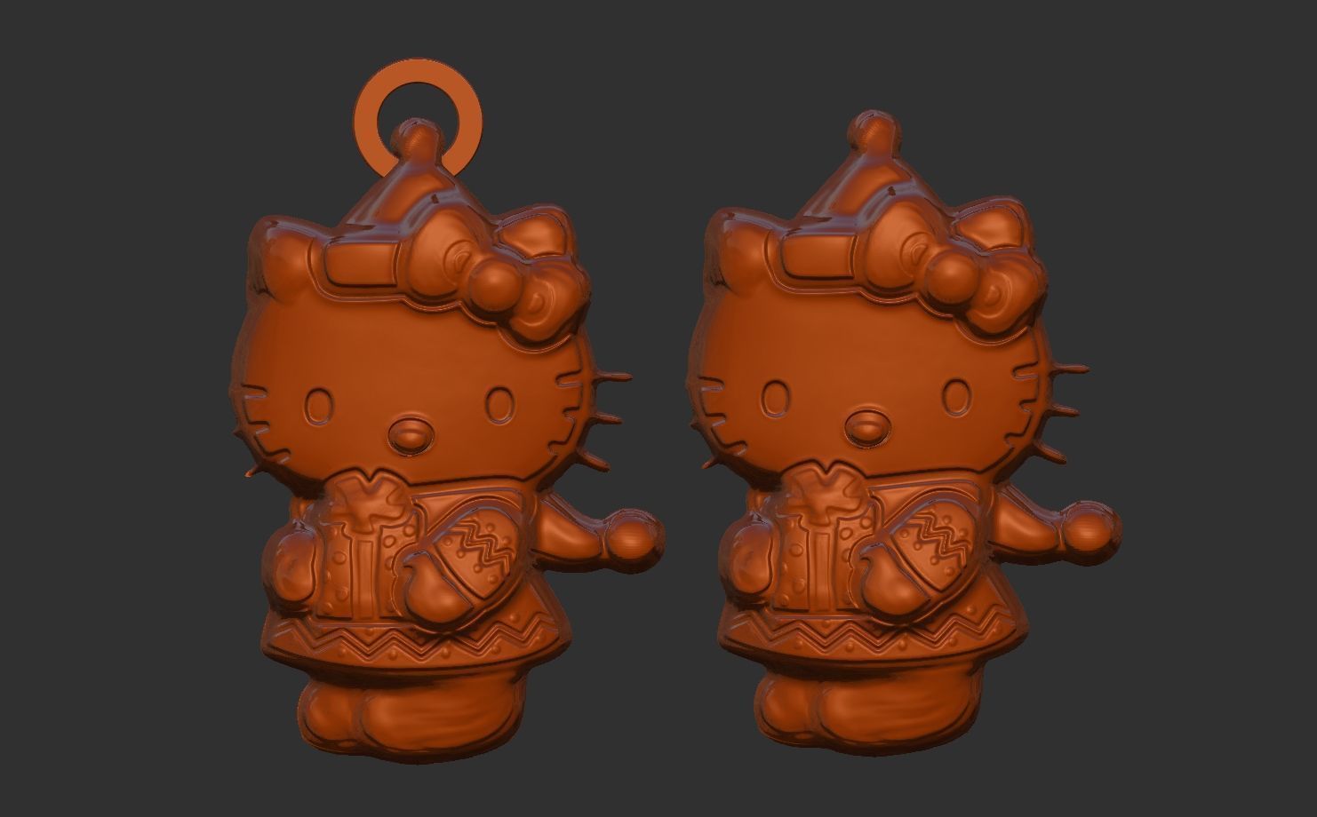 kitty christmas decor  3D print model_13