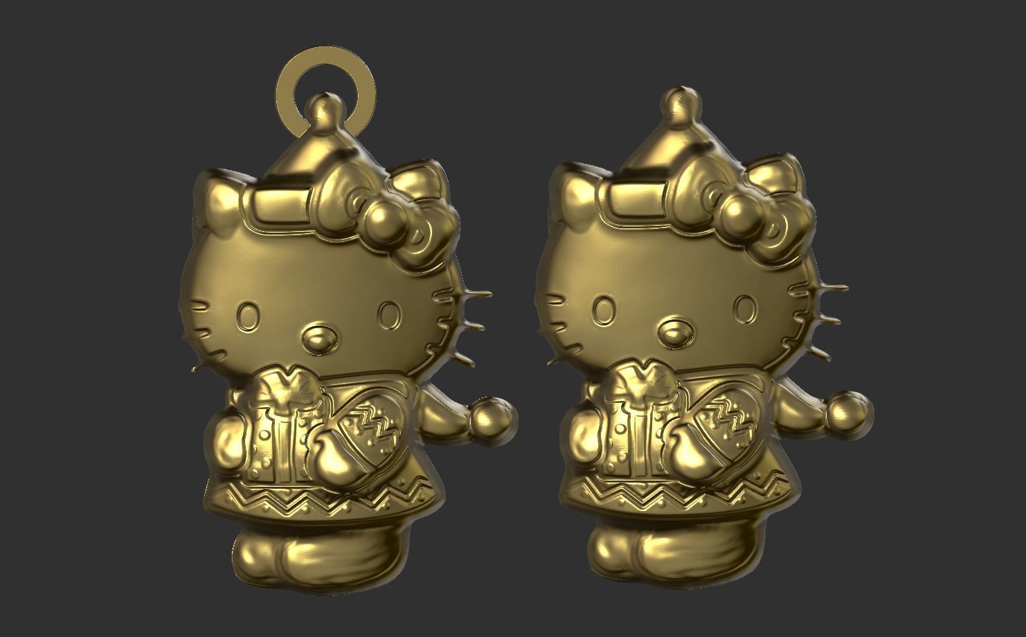 kitty christmas decor  3D print model_11