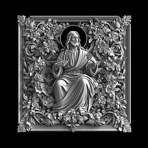 Sacred Harmony in Floral Art 3D print model