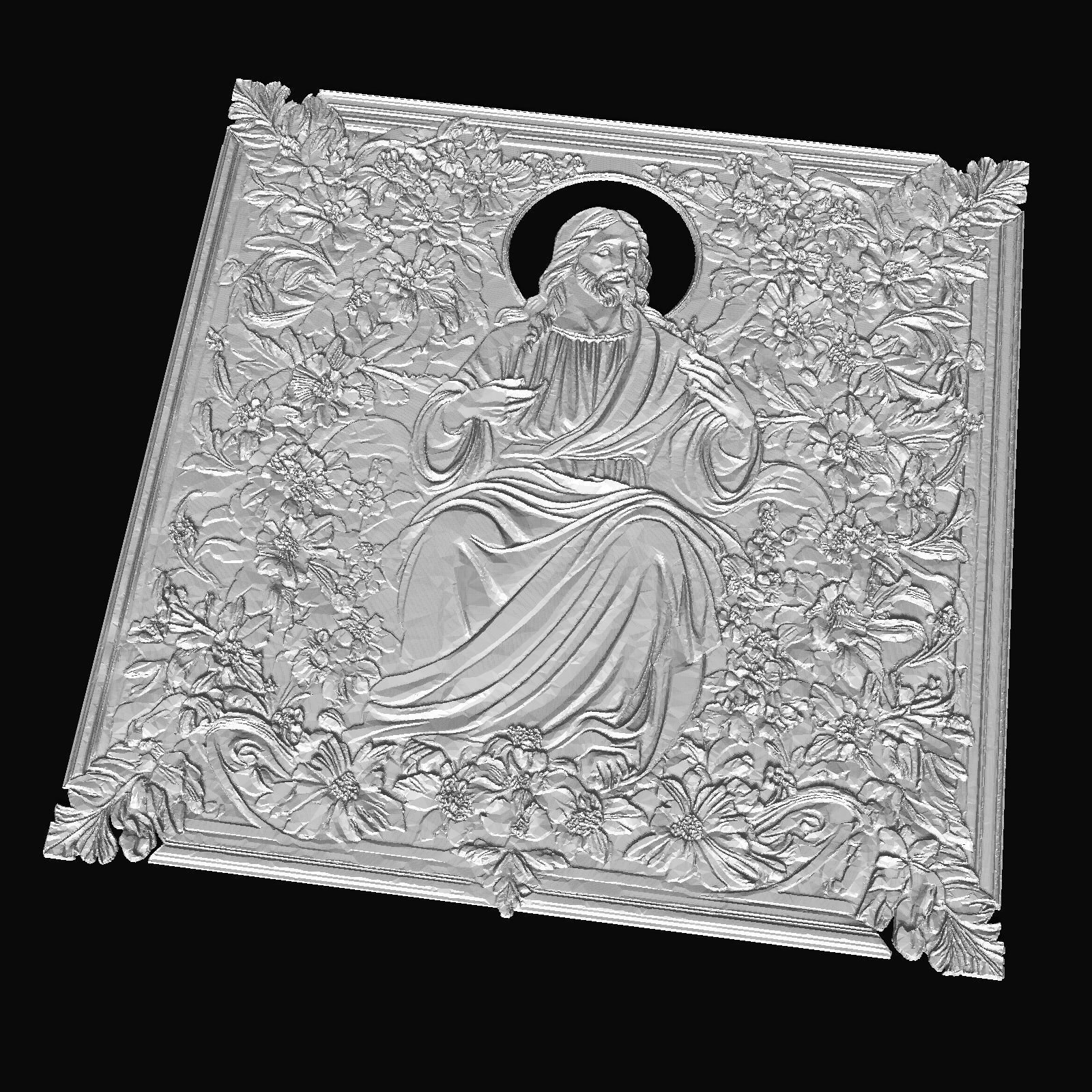 Sacred Harmony in Floral Art 3D print model_2