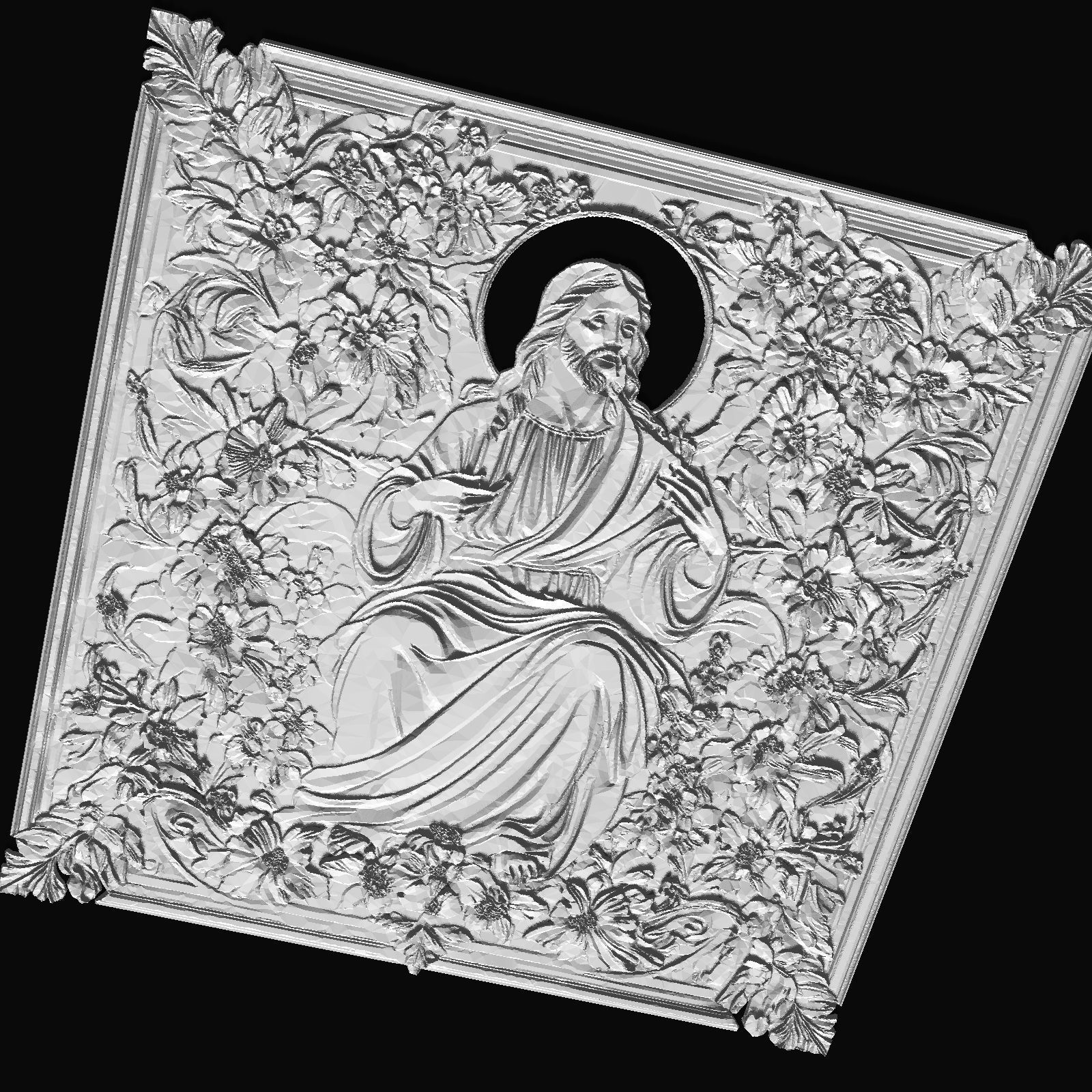 Sacred Harmony in Floral Art 3D print model_3